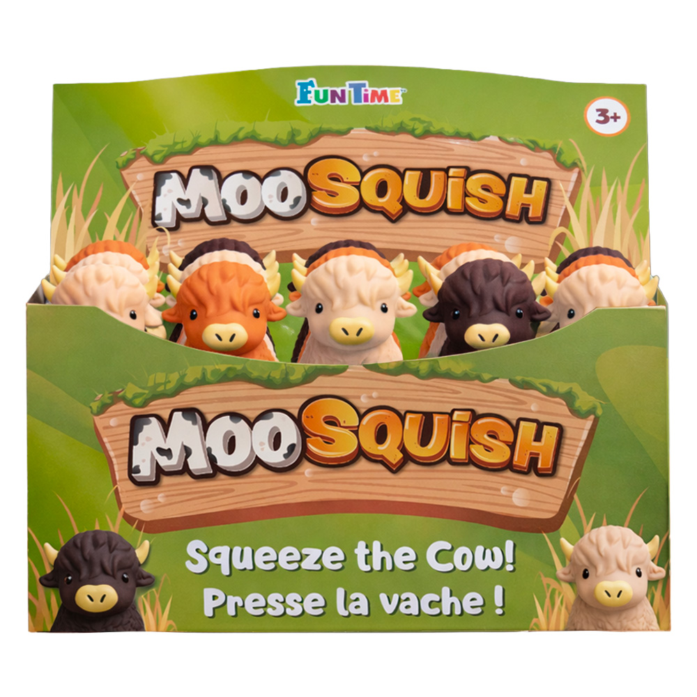 Image Les MOOSQUISH - jouets vaches anti-stress extensibles, présentoir comptoir de 30 mcx